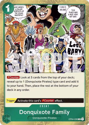 Donquixote Family (Jolly Roger Foil) (OP04-036), Premium Booster -The Best- — One Piece card price