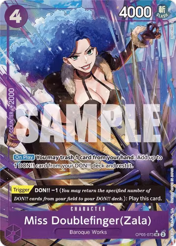 Miss Doublefinger(Zala) (Full Art) (OP05-073), Premium Booster -The Best- — One Piece card price