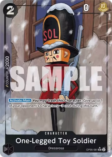 One-Legged Toy Soldier (Full Art) (OP05-081), Premium Booster -The Best- — One Piece card price