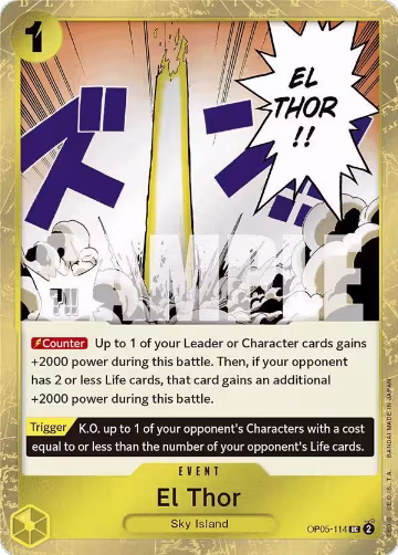 El Thor (Jolly Roger Foil) (OP05-114), Premium Booster -The Best- — One Piece card price