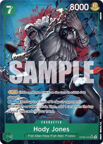 Hody Jones (Alternate Art) (OP06-035), Premium Booster -The Best- — One Piece card price