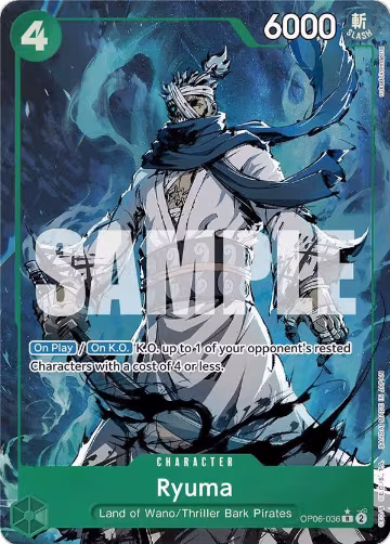 Ryuma (Alternate Art) (OP06-036), Premium Booster -The Best- — One Piece card price