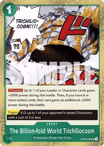 The Billion-fold World Trichiliocosm (Jolly Roger Foil) (OP06-038), Premium Booster -The Best- — One Piece card price