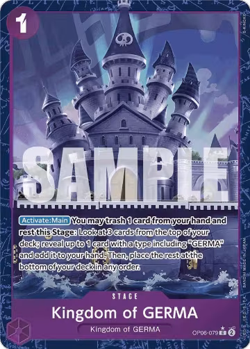 Kingdom of GERMA (Alternate Art) (OP06-079), Premium Booster -The Best- — One Piece card price