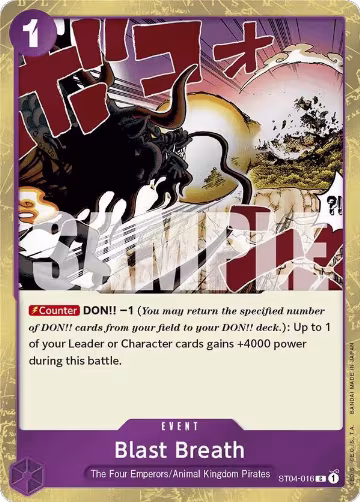 Blast Breath (Jolly Roger Foil) (ST04-016), Premium Booster -The Best- — One Piece card price