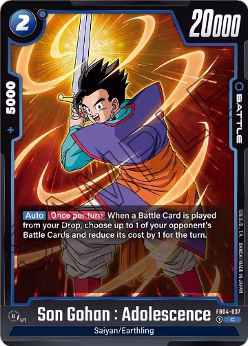 Son Gohan : Adolescence - FB04-037 (FB04-037), Ultra Limit — DB Fusion card price