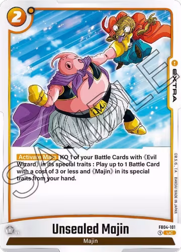 Unsealed Majin (FB04-101), Ultra Limit — DB Fusion card price