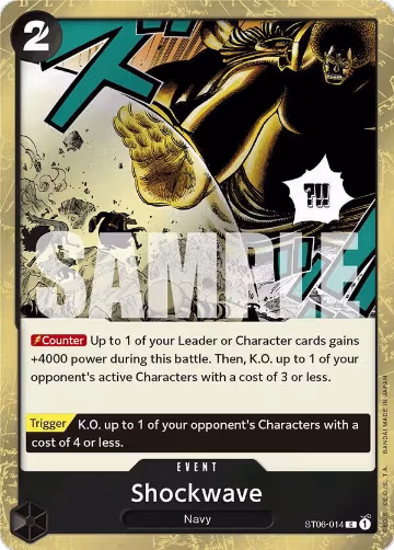 Shockwave (Jolly Roger Foil) (ST06-014), Premium Booster -The Best- — One Piece card price