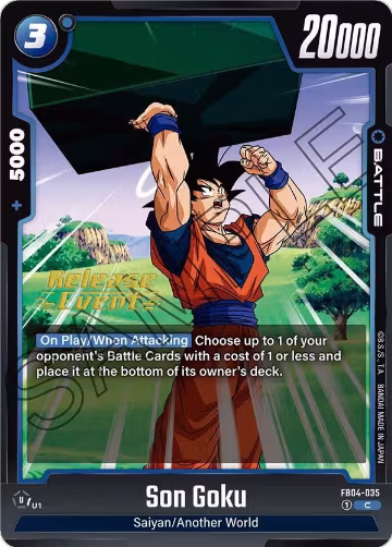 Son Goku - FB04-035 (FB04-035), Ultra Limit Release Event Cards — DB Fusion card price