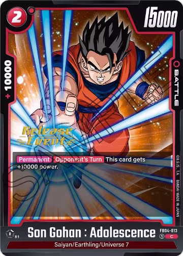 Son Gohan : Adolescence - FB04-013 (FB04-013), Ultra Limit Release Event Cards — DB Fusion card price