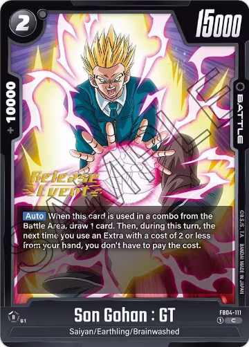 Son Gohan : GT (FB04-111), Ultra Limit Release Event Cards — DB Fusion card price