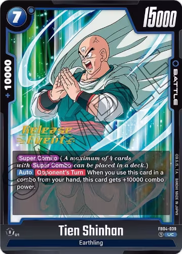 Tien Shinhan - FB04-039 (FB04-039), Ultra Limit Release Event Cards — DB Fusion card price