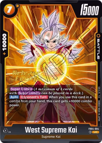 West Supreme Kai (FB04-084), Ultra Limit Release Event Cards — DB Fusion card price