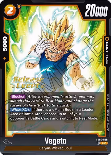 Vegeta - FB04-088 (FB04-088), Ultra Limit Release Event Cards — DB Fusion card price