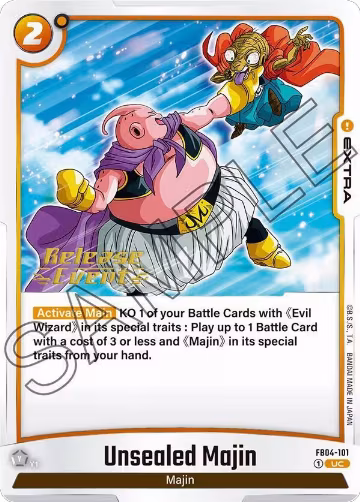 Unsealed Majin (FB04-101), Ultra Limit Release Event Cards — DB Fusion card price