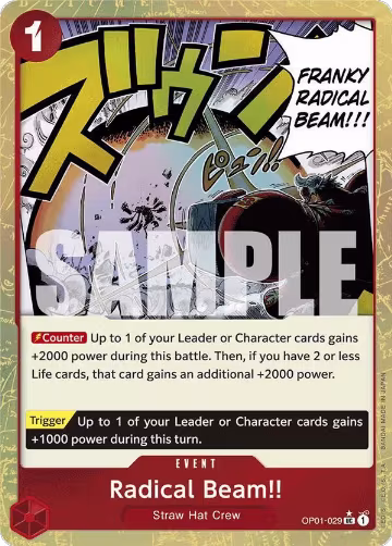 Radical Beam!! (Textured Foil) (OP01-029), Premium Booster -The Best- — One Piece card price