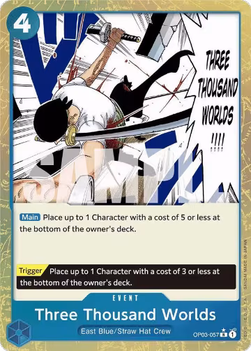 Three Thousand Worlds (Textured Foil) (OP03-057), Premium Booster -The Best- — One Piece card price