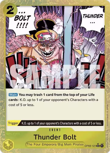 Thunder Bolt (Textured Foil) (OP03-121), Premium Booster -The Best- — One Piece card price