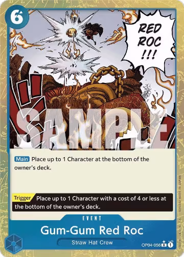 Gum-Gum Red Roc (Textured Foil) (OP04-056), Premium Booster -The Best- — One Piece card price
