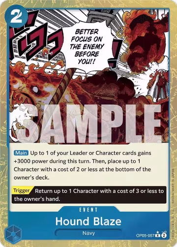 Hound Blaze (Textured Foil) (OP05-057), Premium Booster -The Best- — One Piece card price
