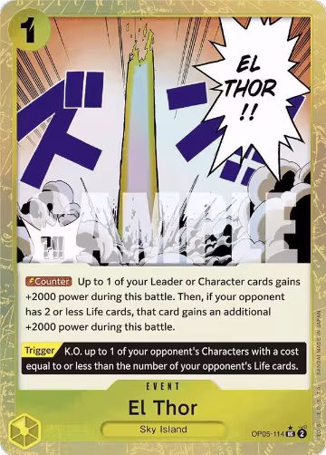 El Thor (Textured Foil) (OP05-114), Premium Booster -The Best- — One Piece card price