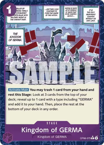 Kingdom of GERMA (Textured Foil) (OP06-079), Premium Booster -The Best- — One Piece card price