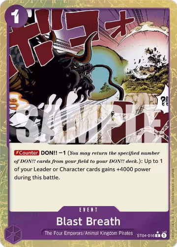 Blast Breath (Textured Foil) (ST04-016), Premium Booster -The Best- — One Piece card price