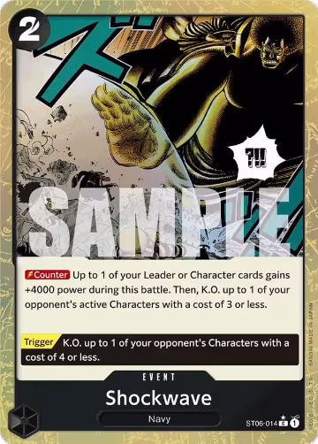 Shockwave (Textured Foil) (ST06-014), Premium Booster -The Best- — One Piece card price