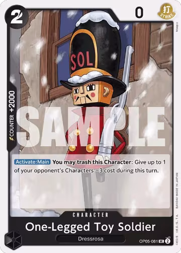 One-Legged Toy Soldier (Reprint) (OP05-081), Premium Booster -The Best- — One Piece card price