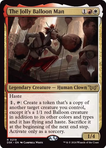 The Jolly Balloon Man (219), Promo Pack: Duskmourn: House of Horror — Magic card price