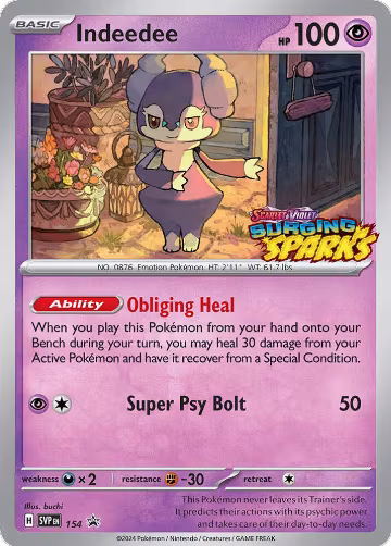 Indeedee - 154 (154), Scarlet & Violet Promo Cards — Pokémon card price
