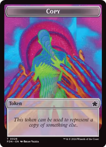Copy // Human Double-Sided Token (26 // 3), Foundations — Magic card price