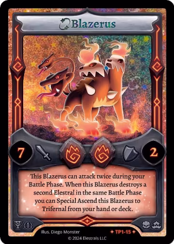 Blazerus (TP1-15), Organized Play Series 1 — Elestrals card price