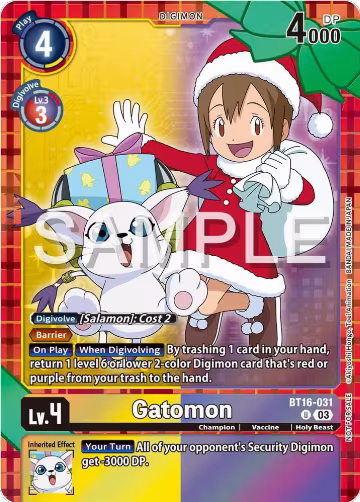 Gatomon (Winter Holiday Event 2024) (BT16-031 U), Beginning Observer — Digimon card price