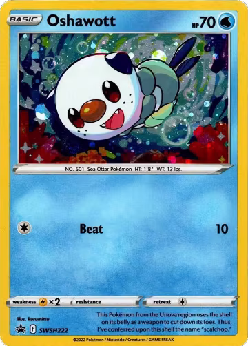 Oshawott - SWSH222 (Cosmo Holo) (SWSH222), Sword & Shield Promo Cards — Pokémon card price