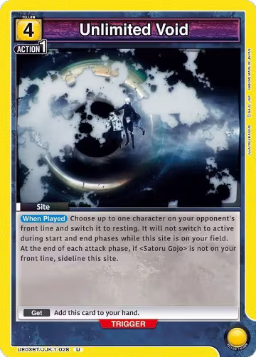 Unlimited Void (UE03BT/JJK-1-028), Jujutsu Kaisen — Union Arena card price