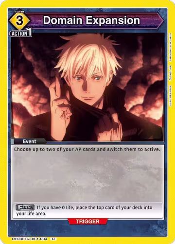 Domain Expansion (UE03BT/JJK-1-034), Jujutsu Kaisen — Union Arena card price