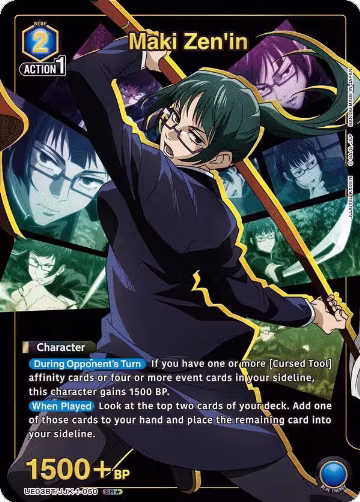 Maki Zen'in (050) (SR*) (UE03BT/JJK-1-050), Jujutsu Kaisen — Union Arena card price