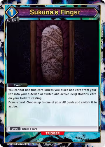 Sukuna's Finger (C*) (UE03BT/JJK-1-063), Jujutsu Kaisen — Union Arena card price