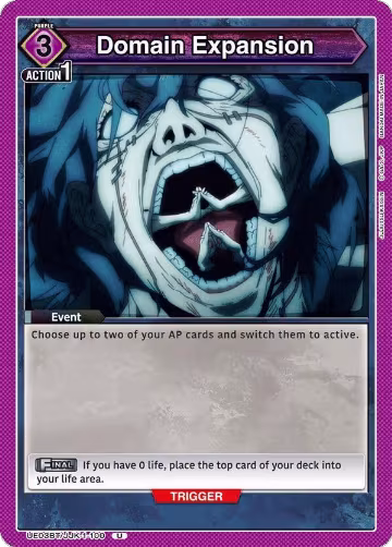 Domain Expansion (100) (UE03BT/JJK-1-100), Jujutsu Kaisen — Union Arena card price