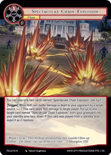 Spectacular Chain Explosion (TEU-015 N), Timeless Eclipse of the Underworld — Force of Will card price