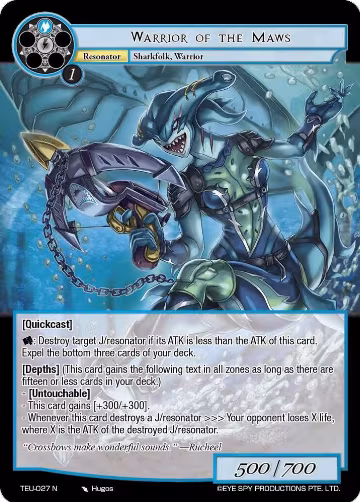 Warrior of the Maws (TEU-027 N), Timeless Eclipse of the Underworld — Force of Will card price