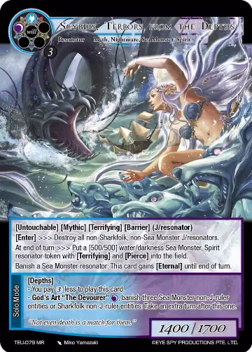 Scybdis, Terrors from the Depths (TEU-079 MR), Timeless Eclipse of the Underworld — Force of Will card price