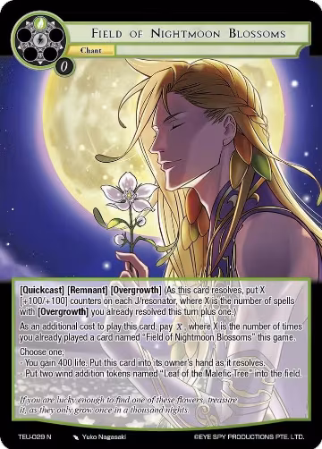 Field of Nightmoon Blossoms (TEU-029 N), Timeless Eclipse of the Underworld — Force of Will card price