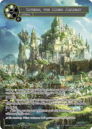 Lykeion, the Magic Academy (MC06-007), Memoria Collection 06 — Force of Will card price