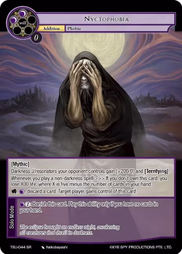 Nyctophobia (TEU-044 SR), Timeless Eclipse of the Underworld — Force of Will card price