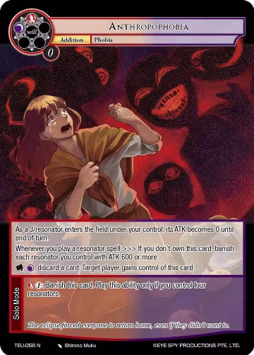 Anthropophobia (TEU-056 N), Timeless Eclipse of the Underworld — Force of Will card price