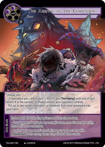 The Arrival of the Conqueror (TEU-047 SR), Timeless Eclipse of the Underworld — Force of Will card price