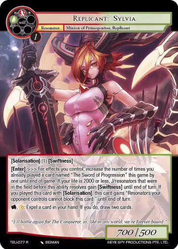 Replicant: Sylvia (TEU-077 R), Timeless Eclipse of the Underworld — Force of Will card price