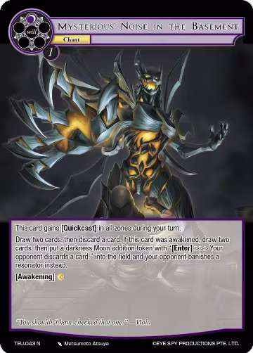 Mysterious Noise in the Basement (TEU-043 N), Timeless Eclipse of the Underworld — Force of Will card price